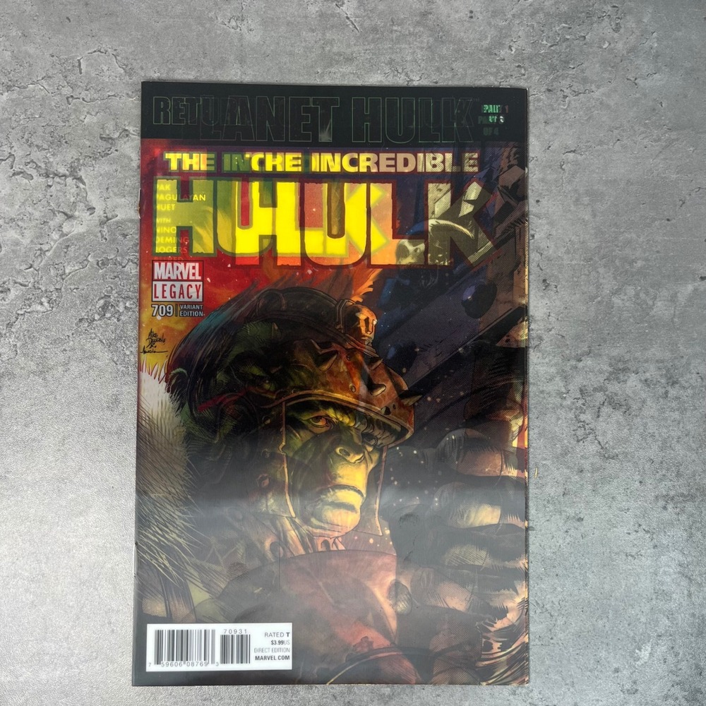The Incredible‎ Hulk Marvel Legacy 709 Variant Edition Comic Book Part 1 of 5